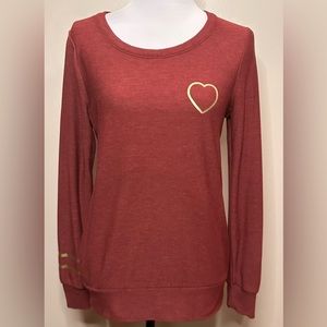 Chaser gold foil heart top wine color size S